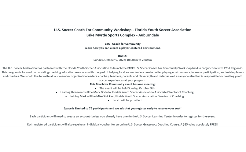 Coach for Community Workshop