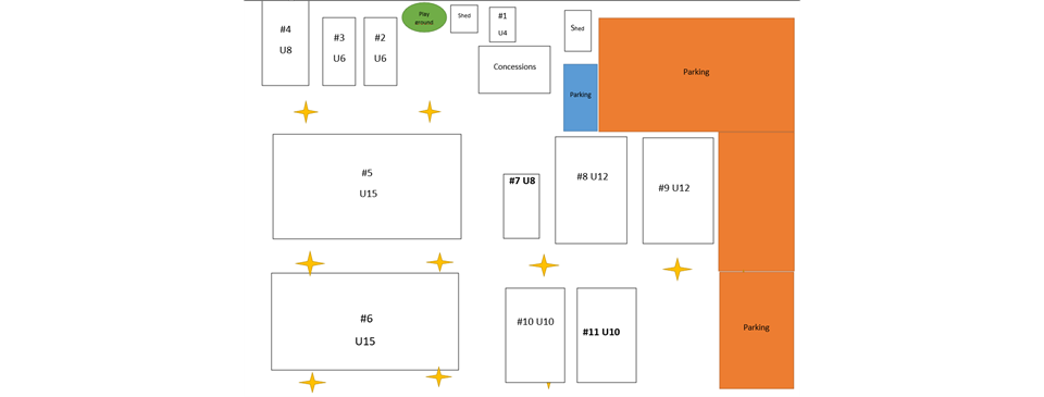 Fall recreation soccer season field map