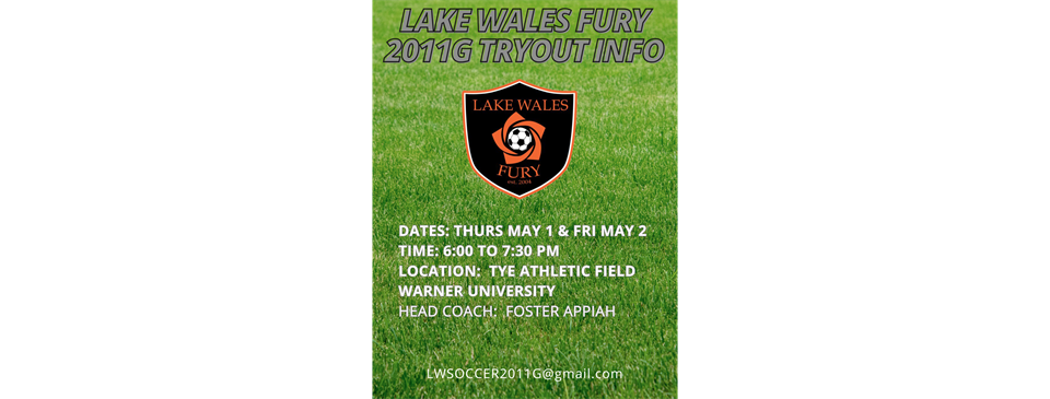 Lake Wales Fury 2011G Tryout Info