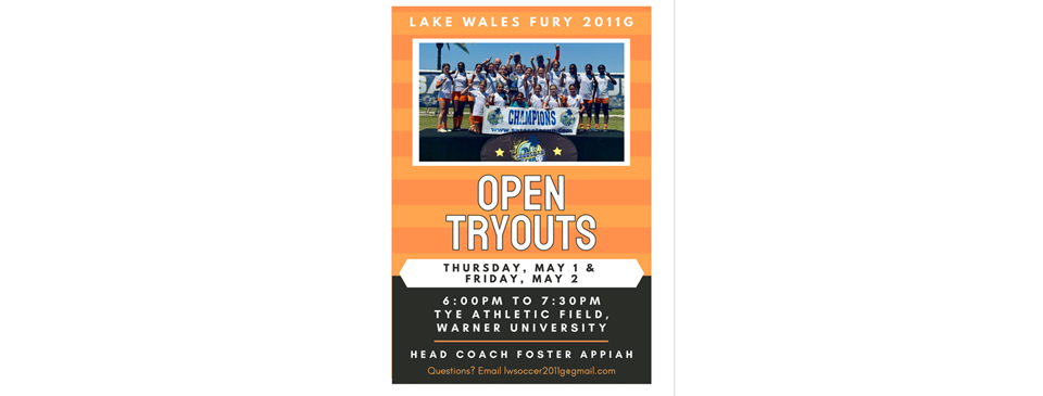 Lake Wales Fury 2011G Tryout Info